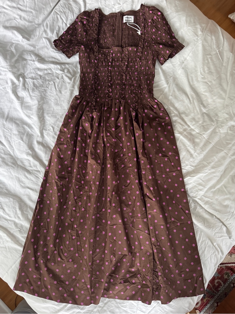 Damson Madder Raphaela 100% cotton Midi Dress - Picture 5 of 12